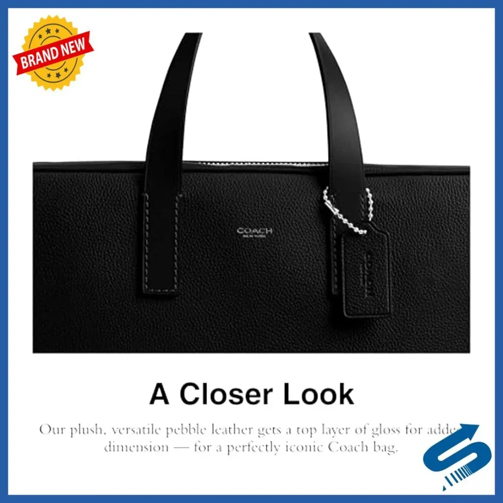 Leather Briefcase with Laptop Sleeve, Detachable Crossbody Strap